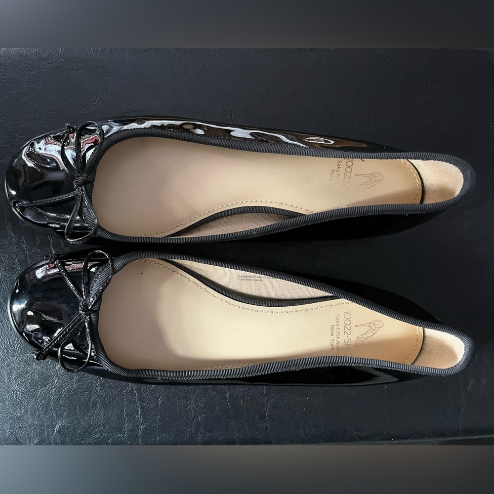 Saks 5th Avenue Patent Leather Ballet Flats